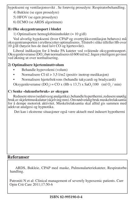 Intensivmedisin - Metodebok for Intensivmedisinsk ... - Helsebiblioteket