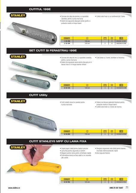 UNELTE SI SCULE DE MANA 2013 - Stanley