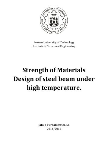 Strength of Materials Design of steel beam under high temperature.