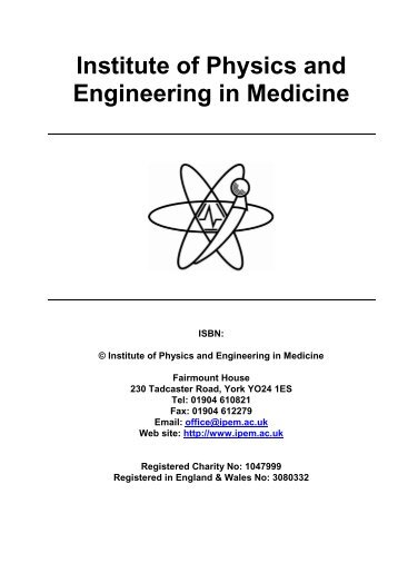 Training Prospectus for Medical Physicists and Clinical Engineers  in ...