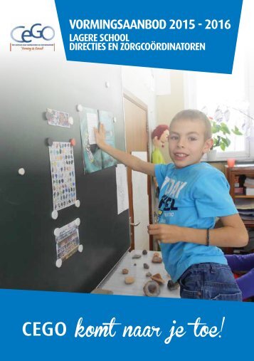 CEGO Vormingsaanbod 2015 - 2016