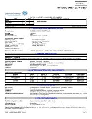 material safety data sheet raid commercial insect killer msds1037