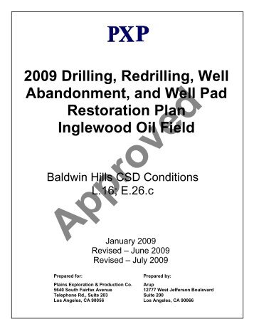 2009 Drilling, Redrilling, Well Abandonment, and Well Pad ...