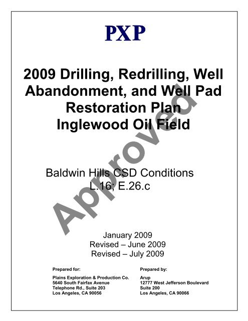 2009 Drilling, Redrilling, Well Abandonment, and Well Pad ...