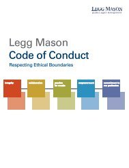 Legg Mason Code of Conduct