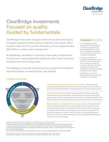 About ClearBridge Investments - Legg Mason
