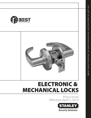 best electronic & mechanic al l ocks price list 62 - Stanley Security ...