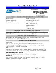 Material Safety Data Sheet BlueMAX Pre-Post - BouMatic