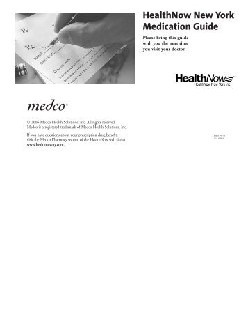 HealthNow New York Medication Guide