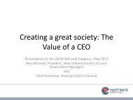 Creating a great society: The Value of a CEO - Local Government ...