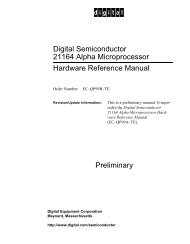 Digital Semiconductor 21164 Alpha Microprocessor Hardware ...