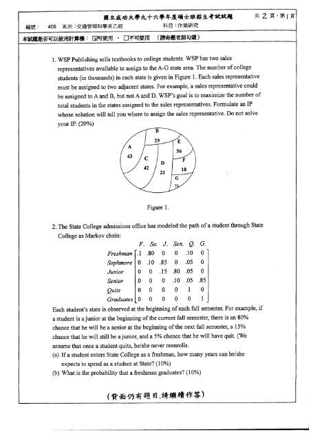 l. WSP Publishing sells textbooks to college students. WSP has two ...