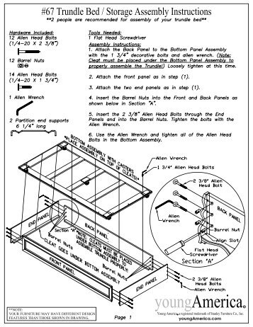 L:\Instruction Sheets\67 Trundle Instructions pg 1 ... - Stanley Furniture