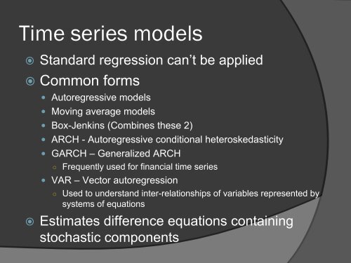 Granger-causality tests