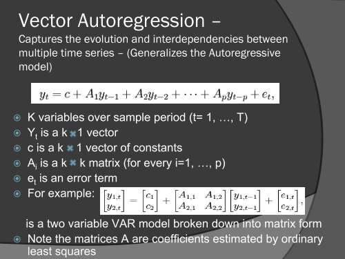 Granger-causality tests