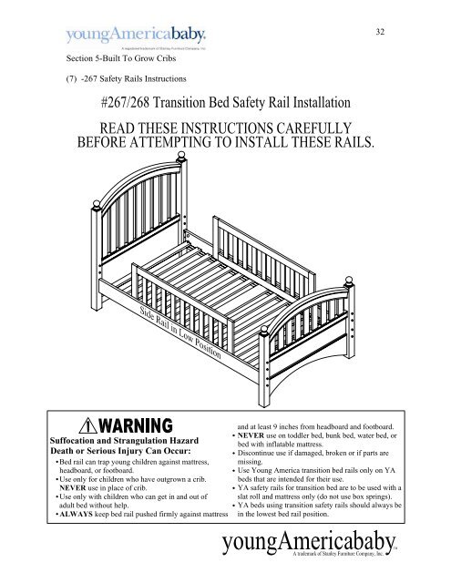 Section 5-Built To Grow Cribs (7) -267 Safety Rails - Stanley Furniture