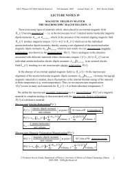 Lecture Notes 19: Magnetic Fields in Matter I; Dia-/Para-/Ferro ...