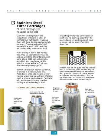 Rosedale Stainless Steel Filter Cartridges