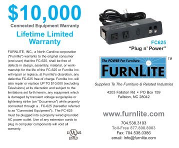 Lifetime Limited Warranty - Stanley Furniture