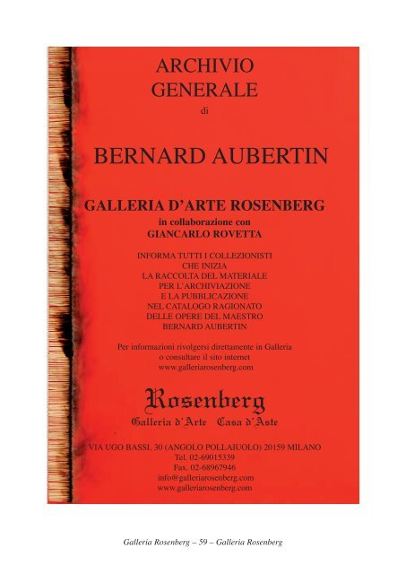 Catalogo Asta 36 - Galleria Rosenberg