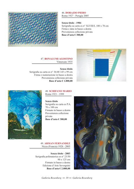 Catalogo - Galleria Rosenberg