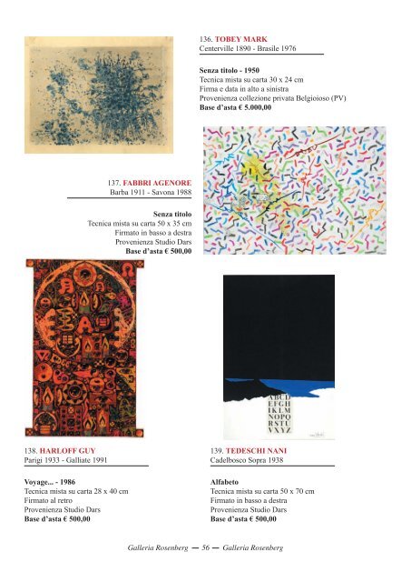 Catalogo - Galleria Rosenberg