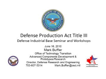 Title III of the Defense Production Act