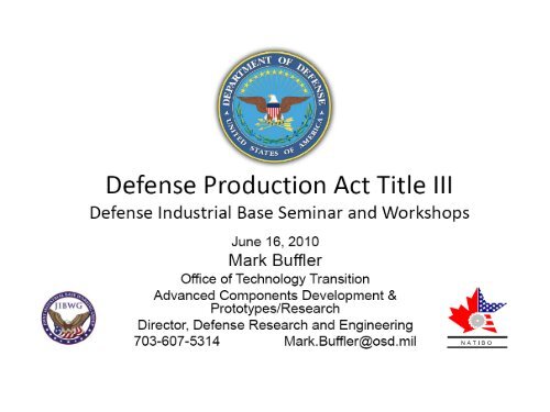 Title III of the Defense Production Act