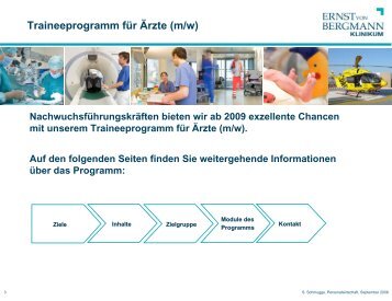 Traineeprogramm für Ärzte (m/w) - Ernst von Bergmann