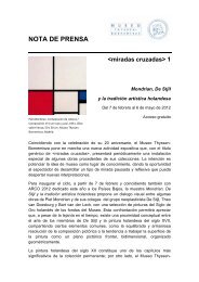 nota de prensa - Museo Thyssen-Bornemisza