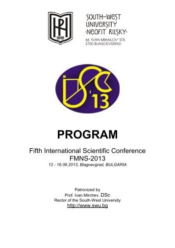 programme - Conference of FMNS