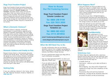 Dogs Trust Freedom Project leaflet - Women's Aid