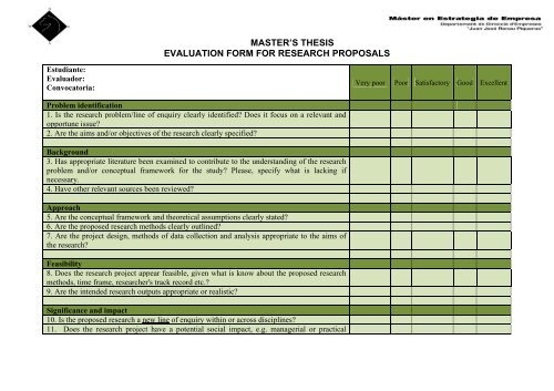 thesis evaluation sample