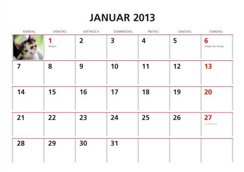 A3-Klassik-2013 - Blanko-Kalender
