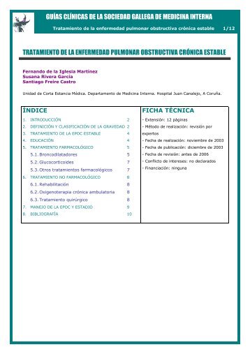 Tratamiento de la Enfermedad Pulmonar Obstructiva CrÃ³nica Estable