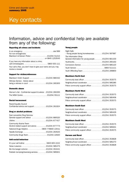 Crime and Disorder Audit - Safer Lancashire