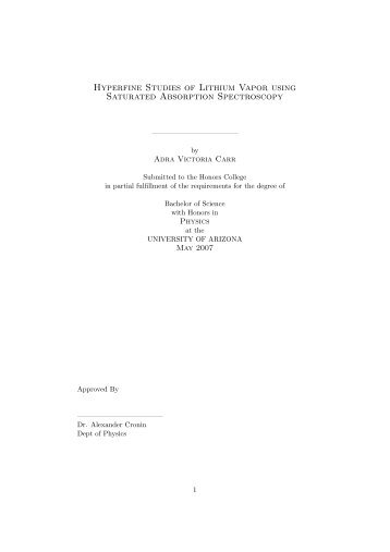 Hyperfine Studies of Lithium Vapor using Saturated ... - Atomwave.org