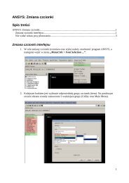 ANSYS: Zmiana czcionki Spis treÅci