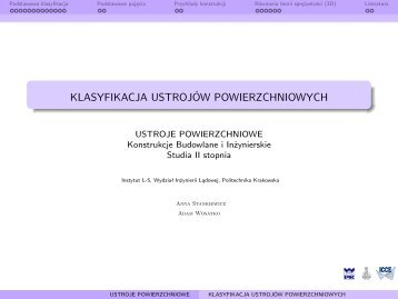 klasyfikacja ustrojÃ³w powierzchniowych - Instytut Metod ...