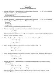 I rok Transportu Informatyka PrzykÅadowe zadania kolokwialne 1 ...