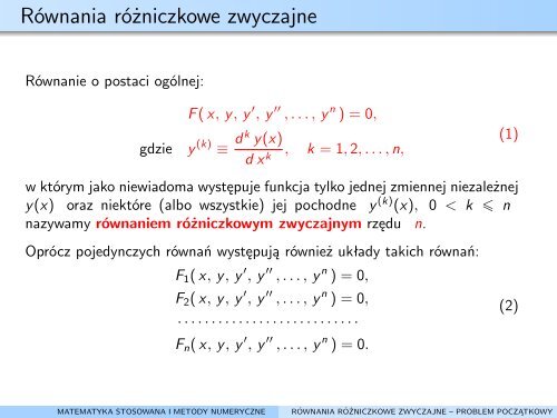 tymczasowy link do wykÅadu - Instytut Metod Komputerowych w ...