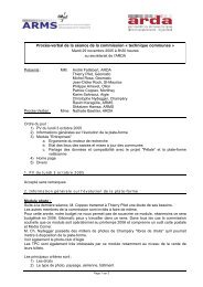 Procs-verbal de la sance du comit ARMS