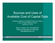 Sources and Uses of Available Cost of Capital Data - Willamette ...