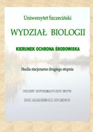 ECTS II st Ochrona środowiska.pdf - Wydział Biologii