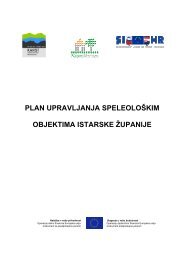 plan upravljanja speleoloÅ¡kim objektima istarske Å¾upanije - KARST ...