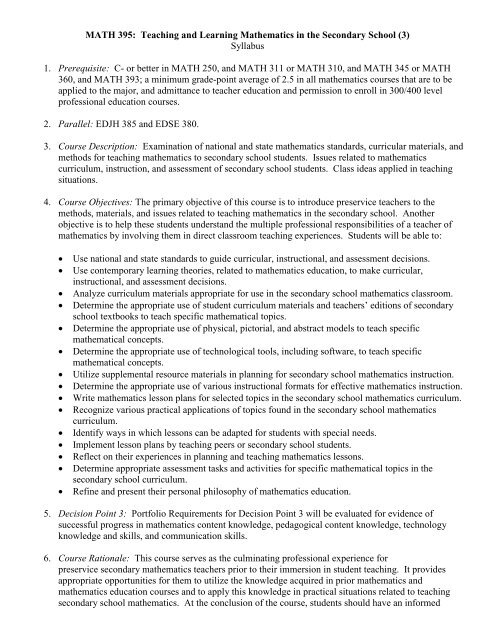 Teaching and Learning Mathematics in the Secondary School