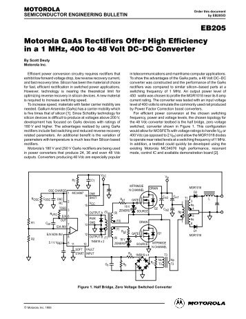 EB205 Motorola GaAs Rectifiers Offer High Efficiency in a 1 ... - ECA