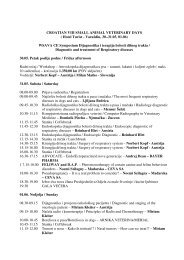 CROATIAN VIII SMALL ANIMAL VETERINARY DAYS ( Hotel Turist ...