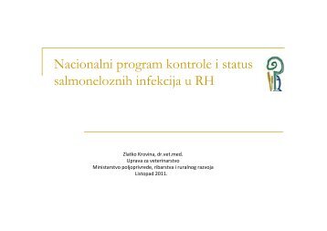 Nacionalni program kontrole i status salmoneloznih infekcija u RH