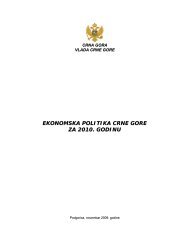 ekonomska politika crne gore za 2010. godinu - Vlada Crne Gore